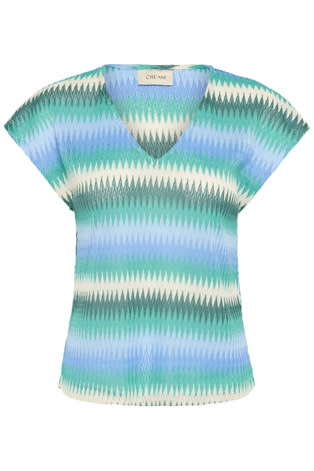 Blouse à imprimé zigzag Delfina - Coupe droite fluide