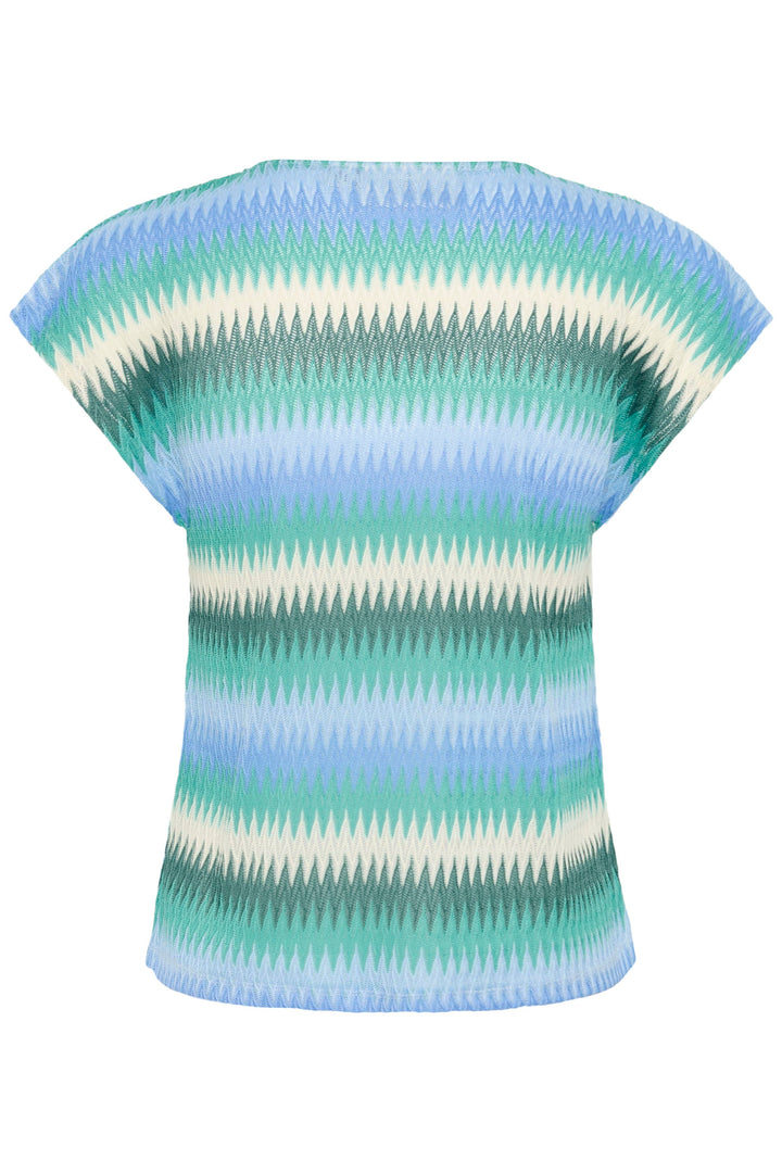 Blouse à imprimé zigzag Delfina - Coupe droite fluide
