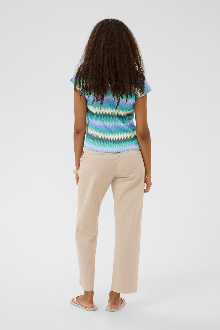 Blouse à imprimé zigzag Delfina - Coupe droite fluide