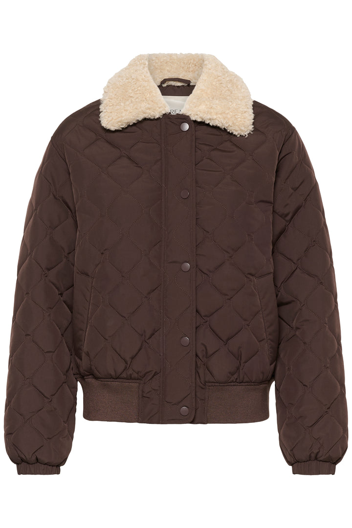 Manteau matelassé Arwen - Au col en sherpa contrastant