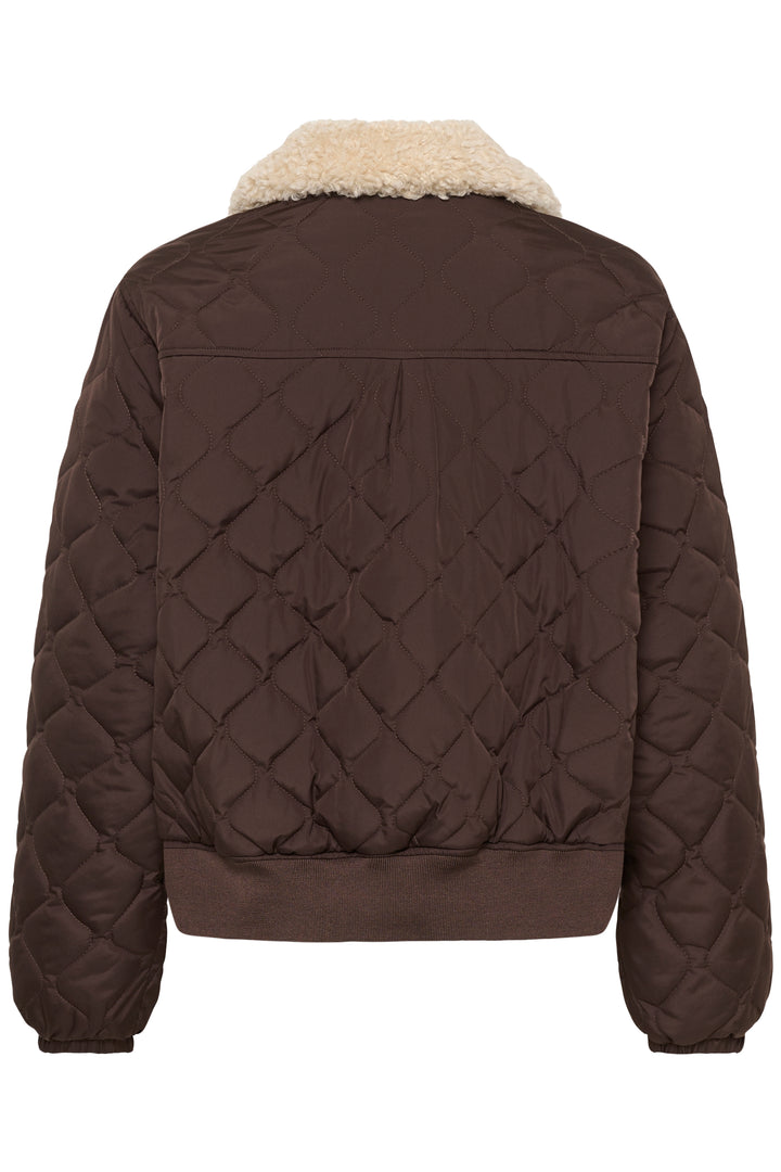Manteau matelassé Arwen - Au col en sherpa contrastant