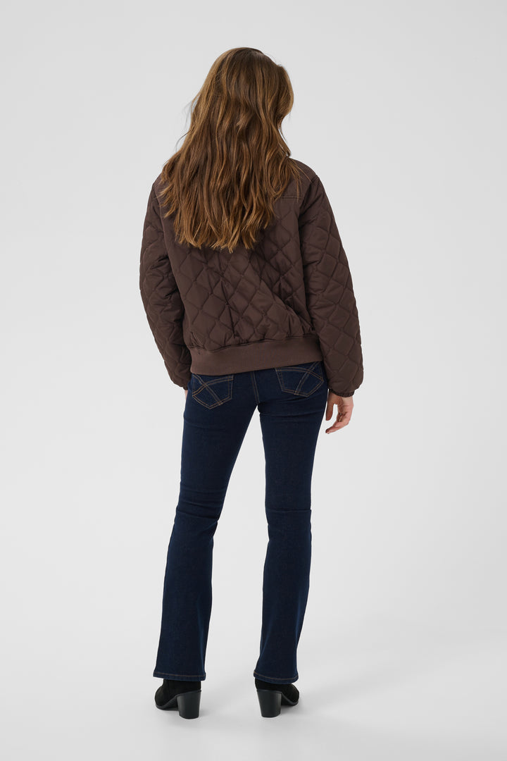 Manteau matelassé Arwen - Au col en sherpa contrastant