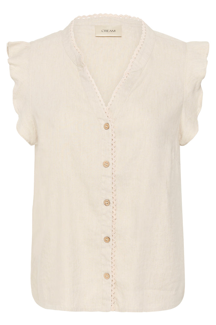 Blouse sans manches en lin June - Encolure en V