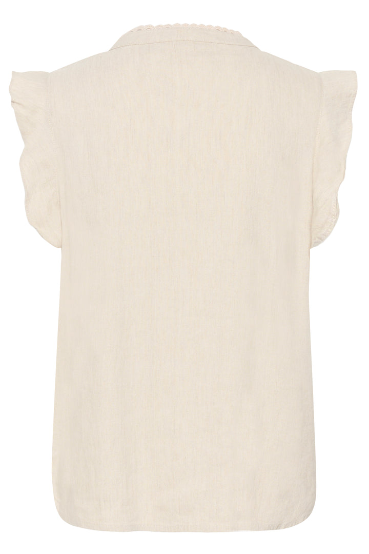 Blouse sans manches en lin June - Encolure en V