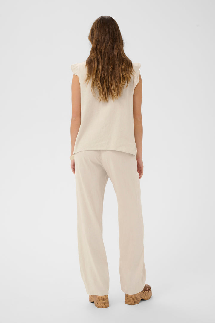 Blouse sans manches en lin June - Encolure en V