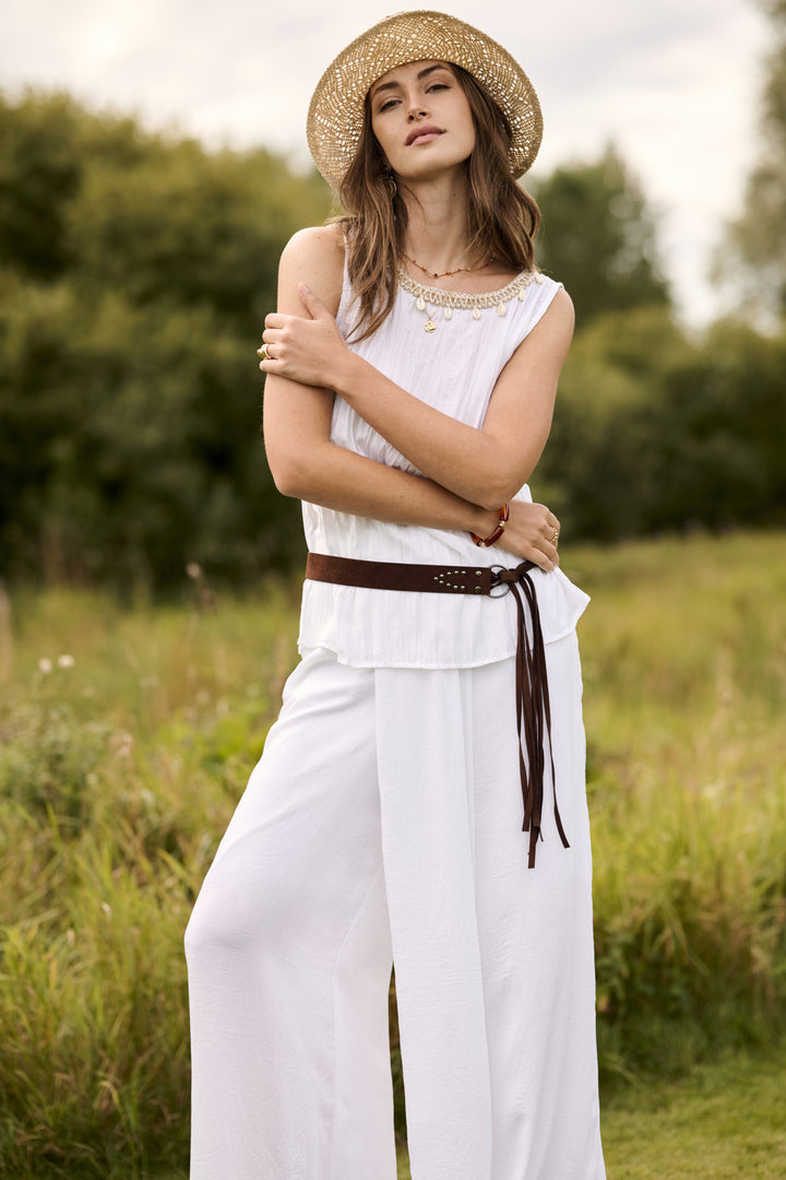 Blouse sans manches Ronja - Encolure ronde avec chaîne dorée