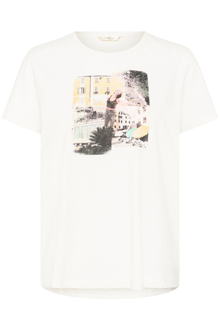 T-shirt imprimé style collage Strina - 100% coton