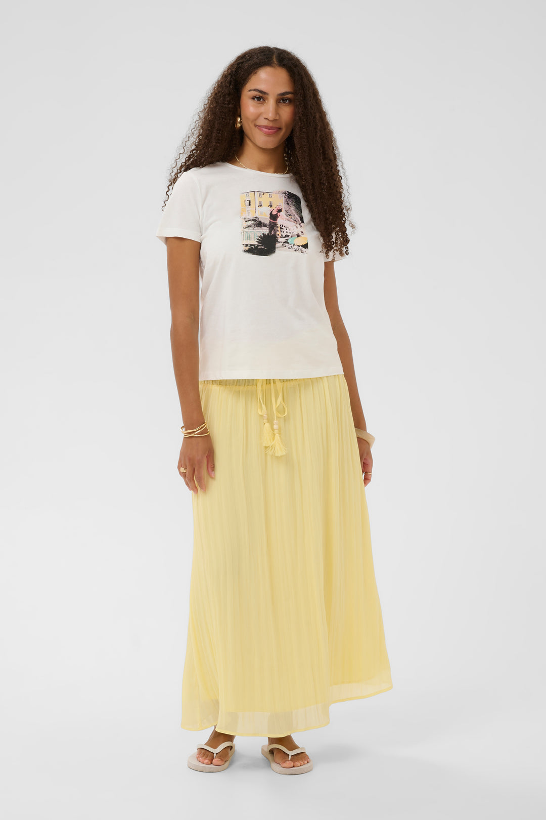 T-shirt imprimé style collage Strina - 100% coton