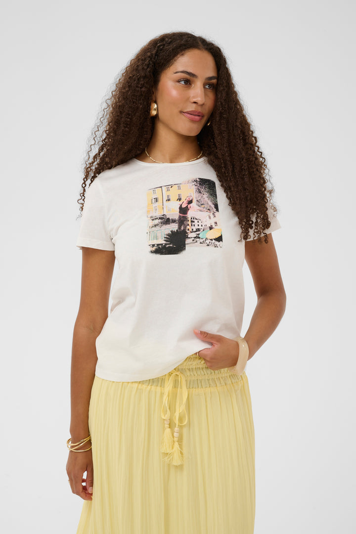 T-shirt imprimé style collage Strina - 100% coton