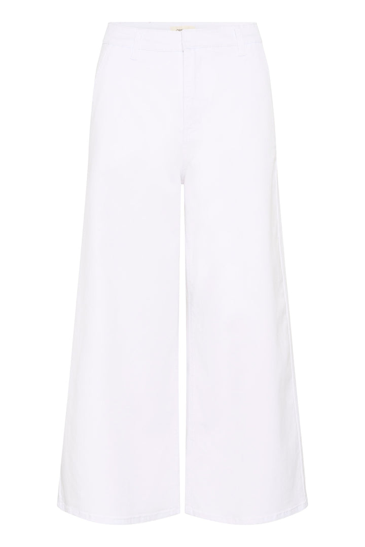 Jeans en denim blanc Visti – Taille haute et longueur cheville