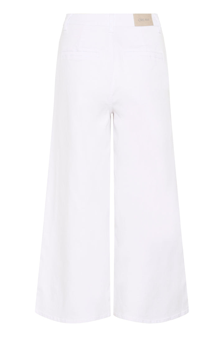 Jeans en denim blanc Visti – Taille haute et longueur cheville