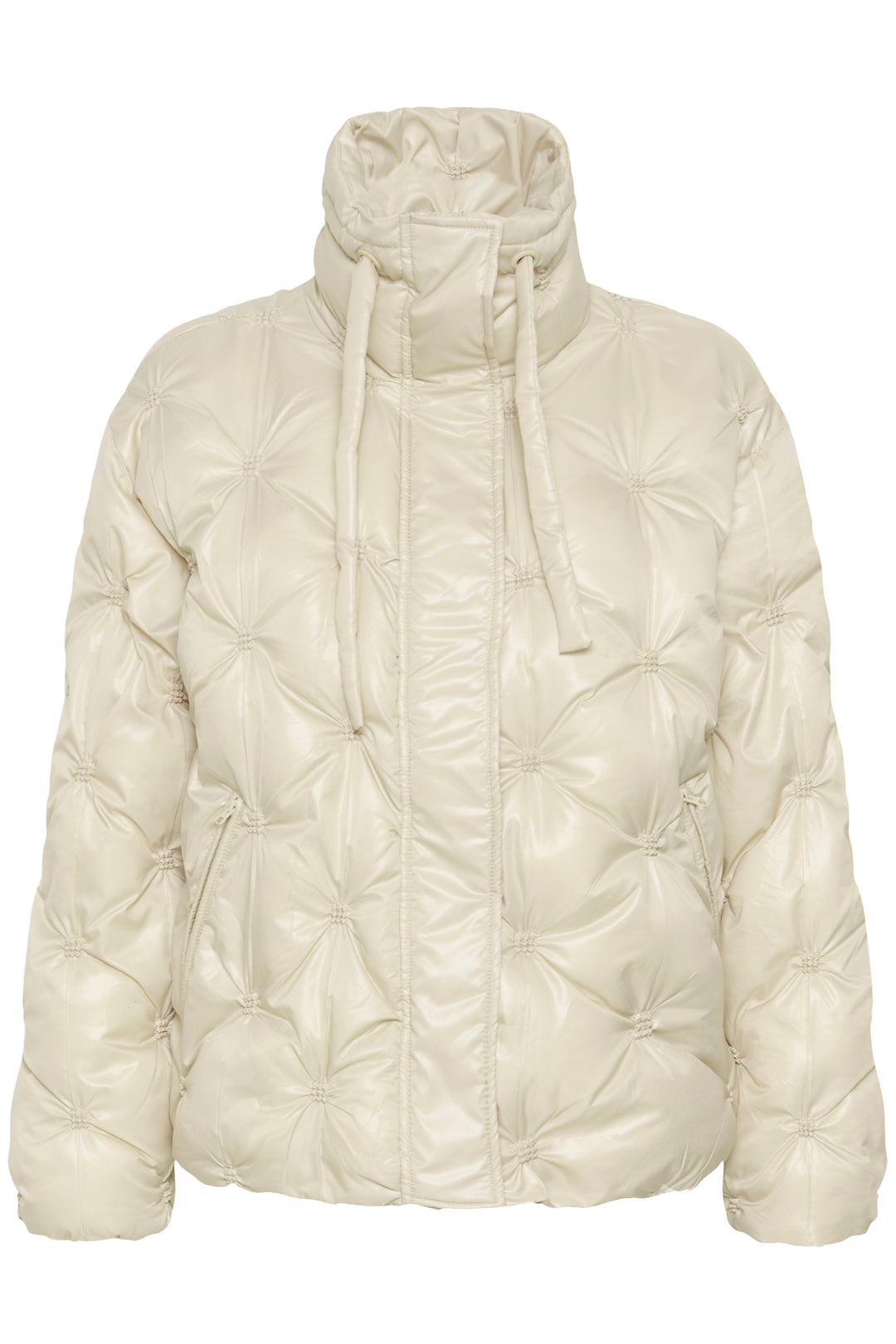 Manteau court Drakie - Col montant ajustable avec cordons de serrage