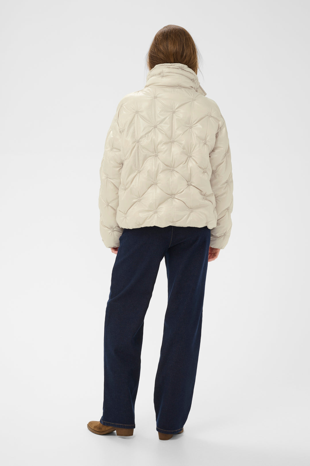 Manteau court Drakie - Col montant ajustable avec cordons de serrage