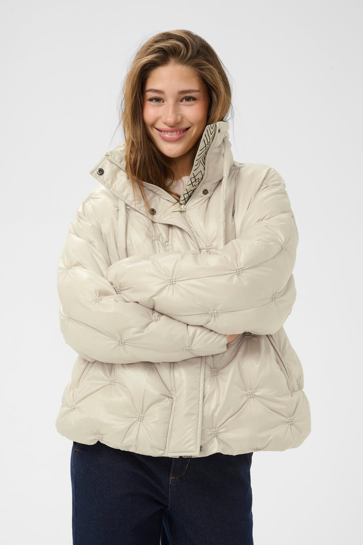 Manteau court Drakie - Col montant ajustable avec cordons de serrage
