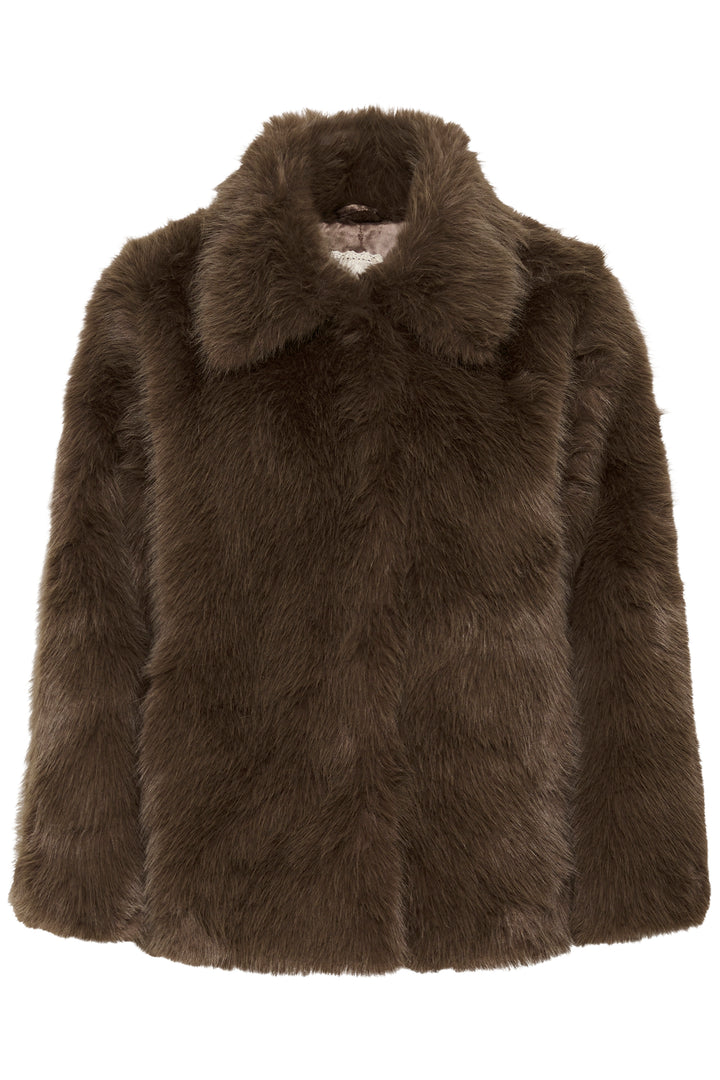 Manteau en fausse fourrure Drama - Poches latérales intégrées