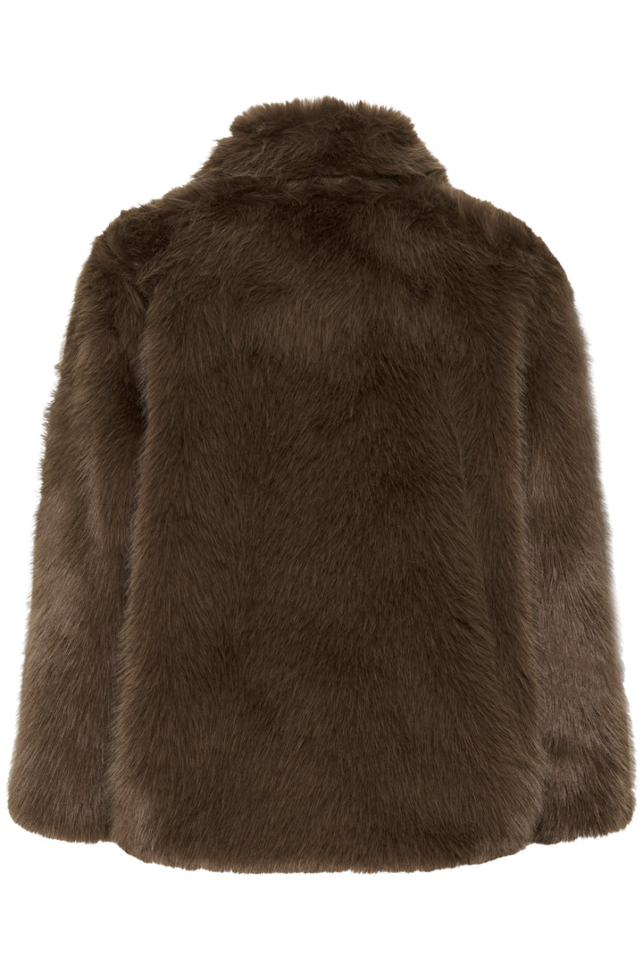 Manteau en fausse fourrure Drama - Poches latérales intégrées