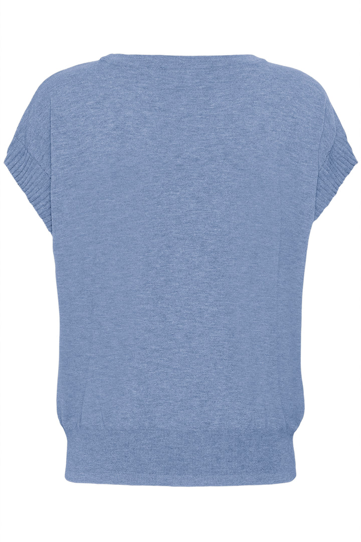 Haut en tricot écoresponsabl Dela - Avec grande fleur en relief et coupe décontractée
