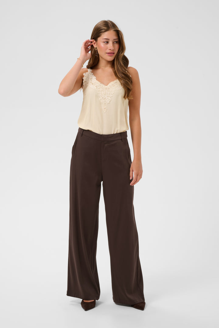 Pantalon long Thelma - Avec fini satiné et jambes amples