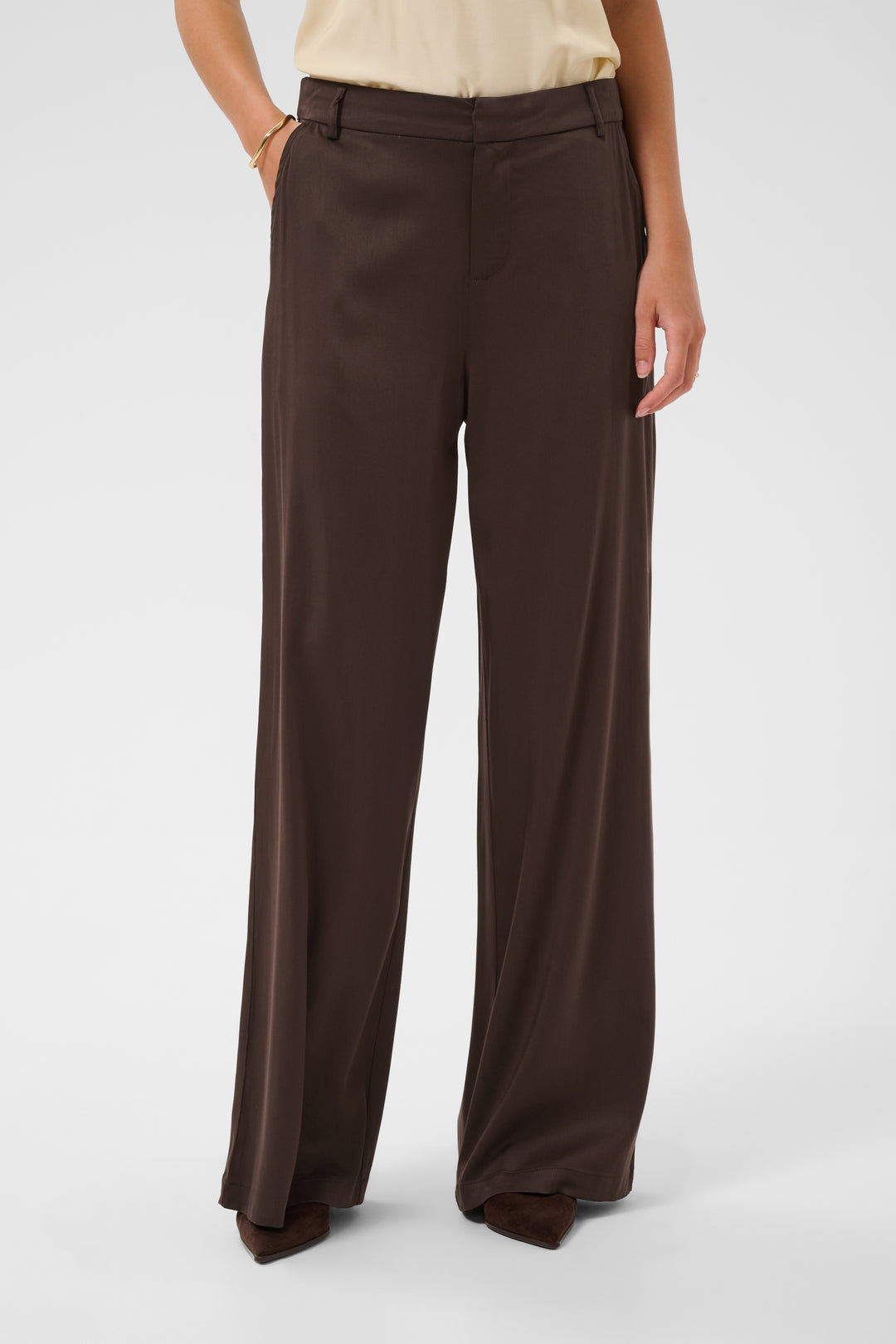 Pantalon long Thelma - Avec fini satiné et jambes amples