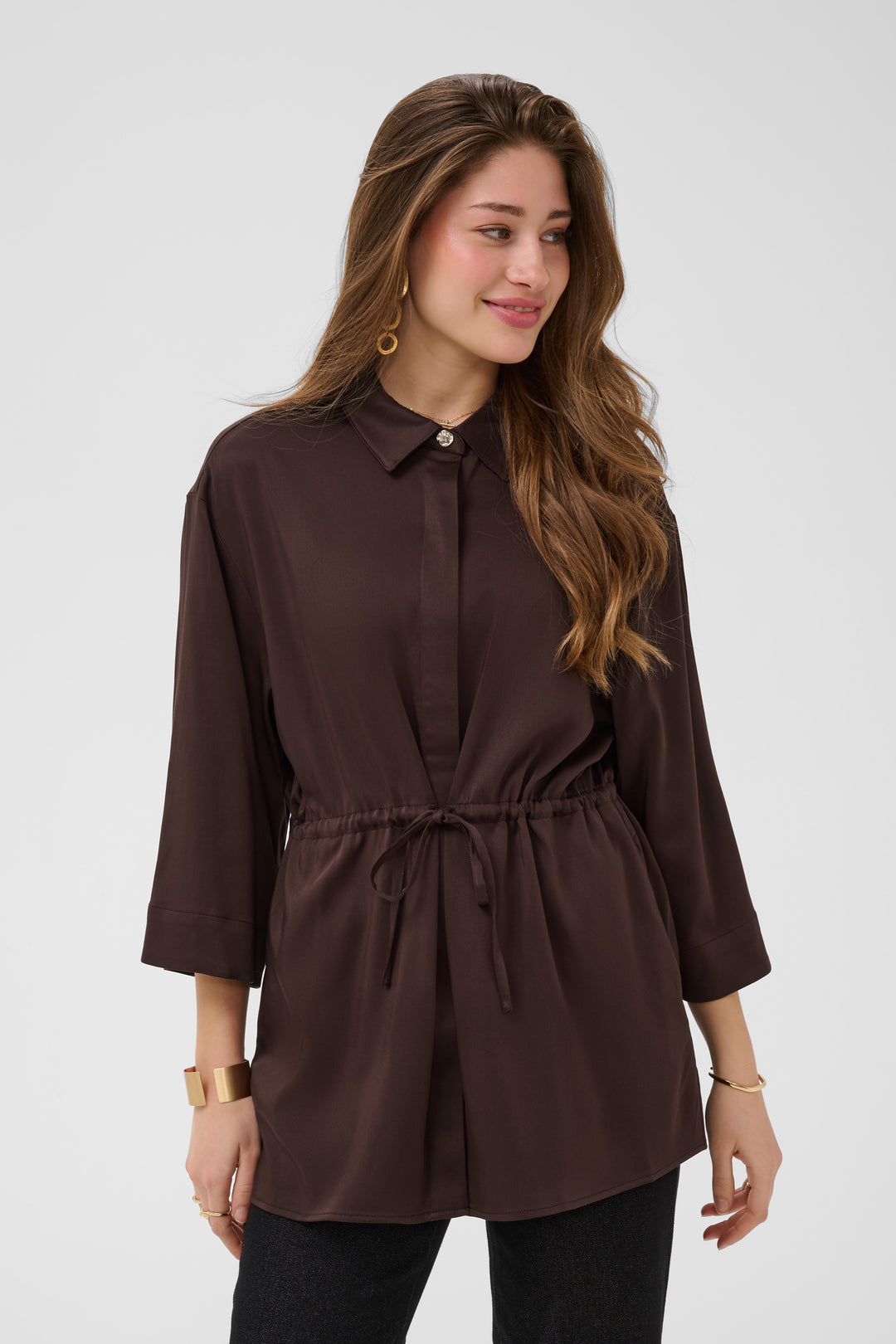 Chemise longue Thelma - À taille ajustable et mélange de lyocell