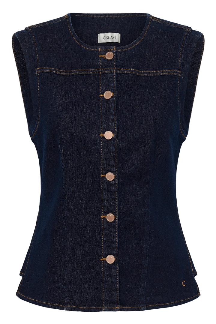 Veston en denim sans manches Damy - Mélange de coton