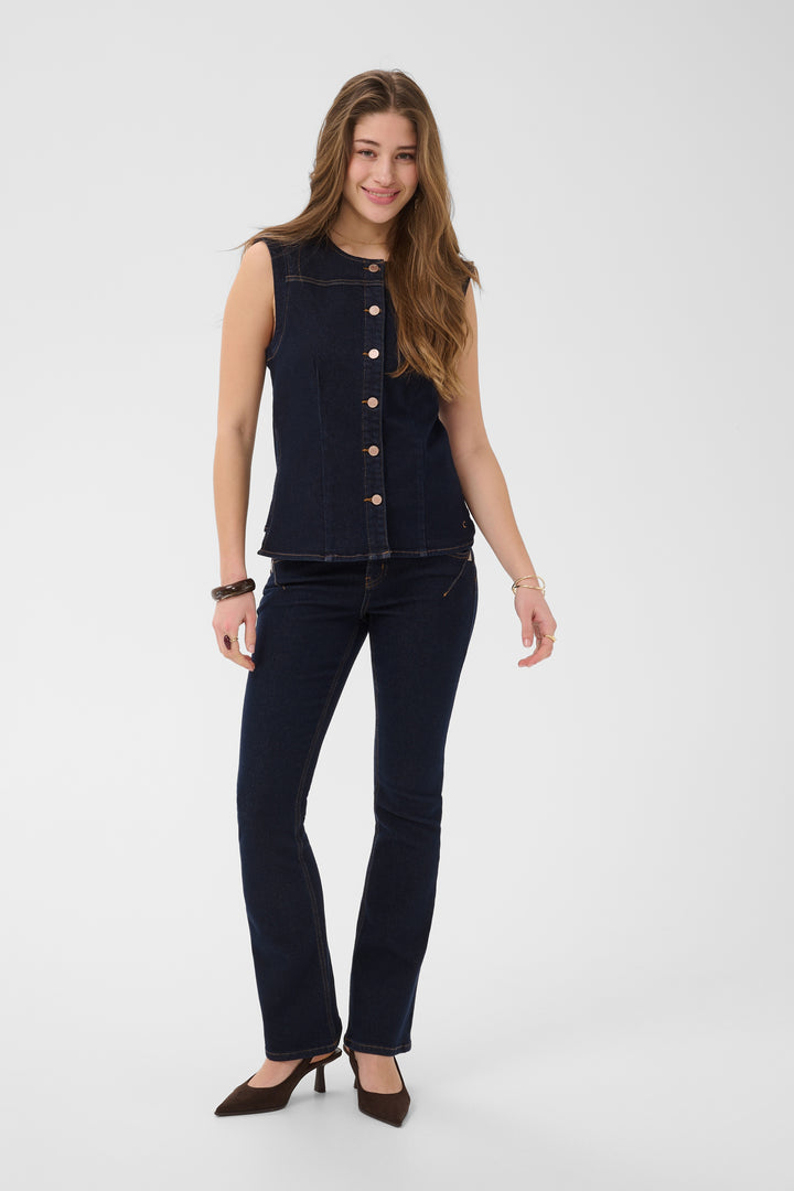 Veston en denim sans manches Damy - Mélange de coton