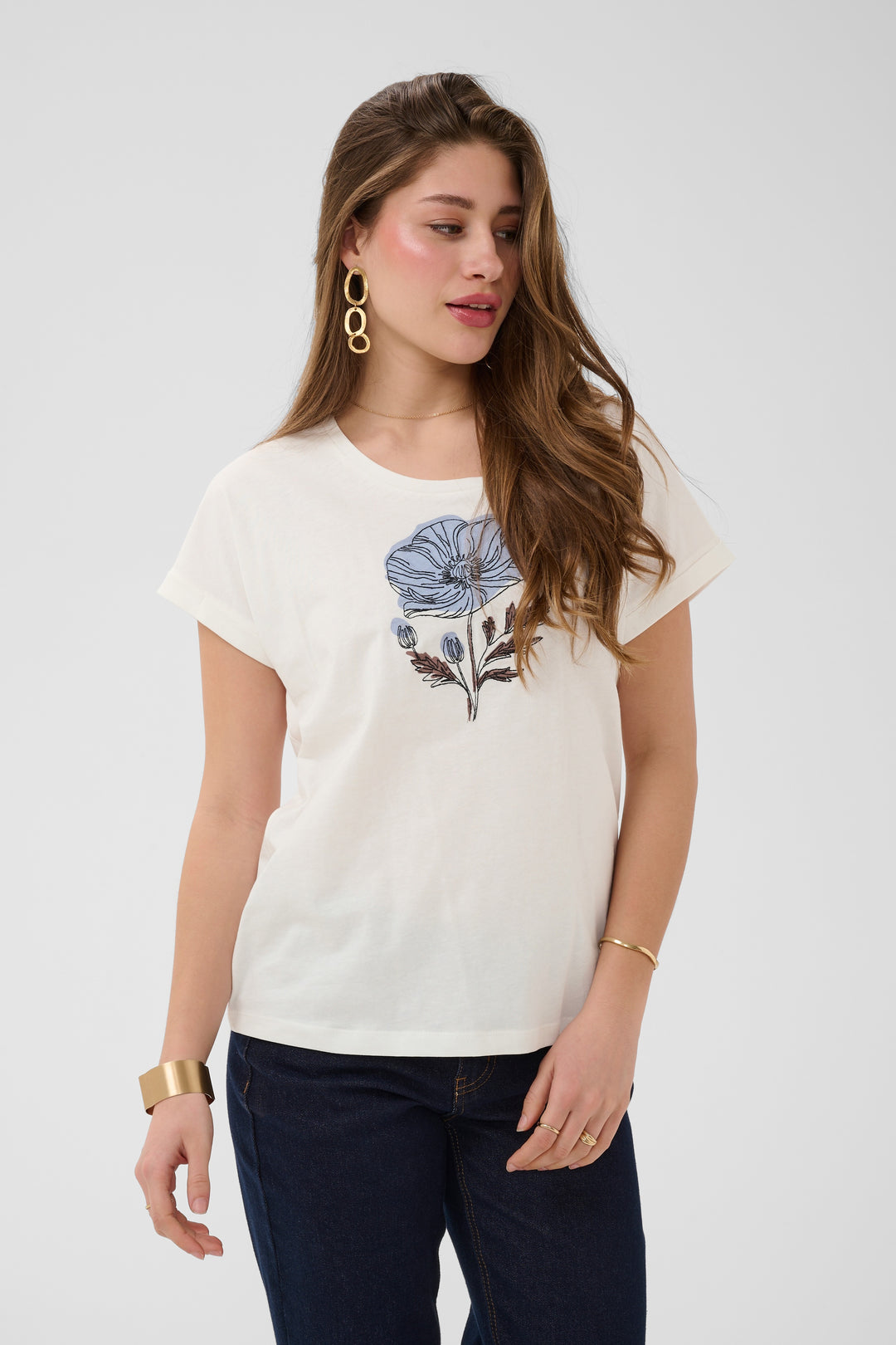 T-shirt au motif floral Munni - En pur coton
