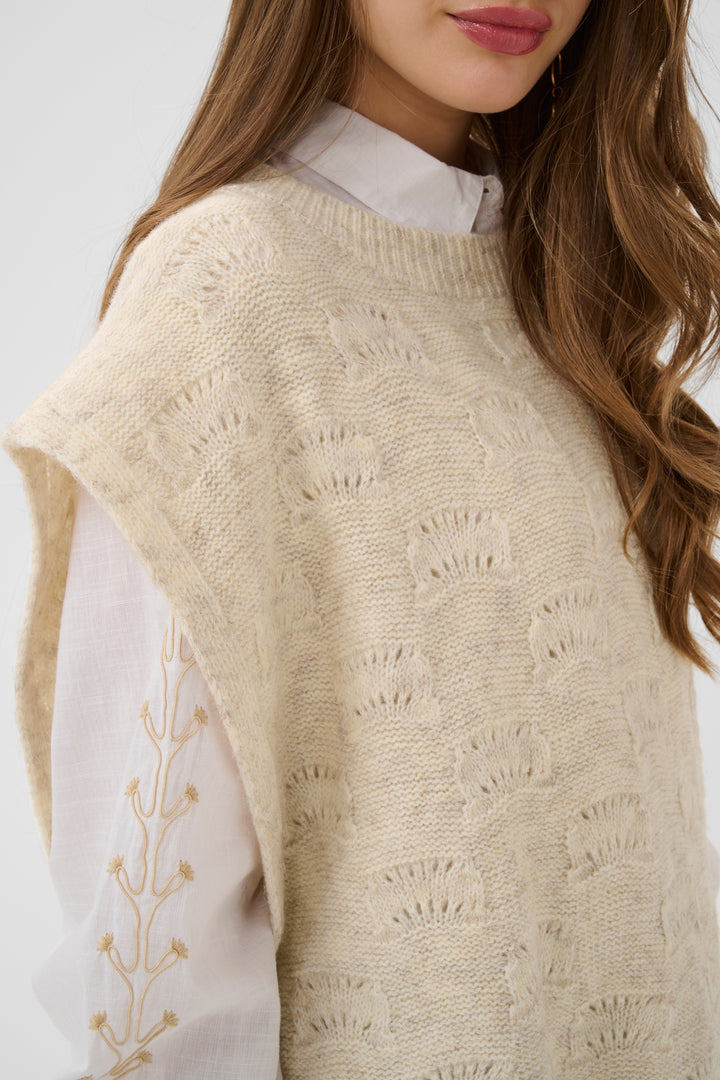 Haut en tricot Haggie - Détails noués sur les côtés