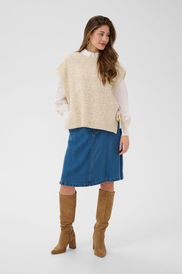 Haut en tricot Haggie - Détails noués sur les côtés