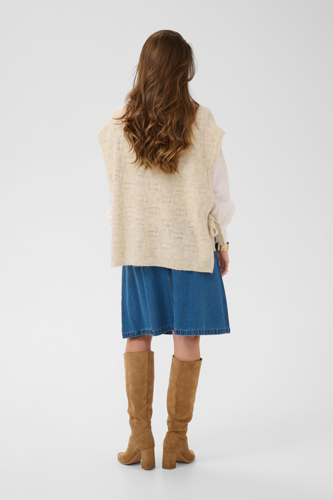 Haut en tricot Haggie - Détails noués sur les côtés