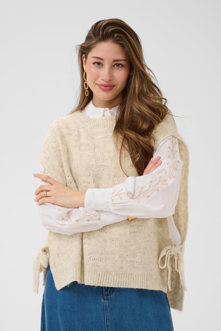 Haut en tricot Haggie - Détails noués sur les côtés