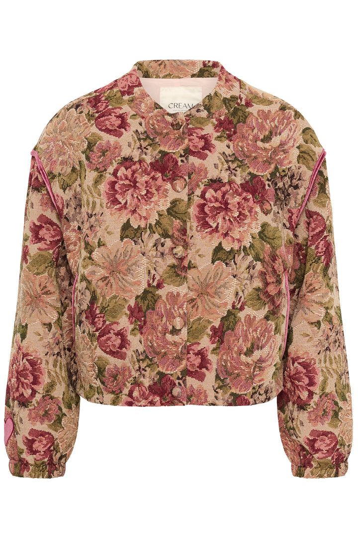 Veste courte Petuja - Modèle en jacquard à motifs floraux