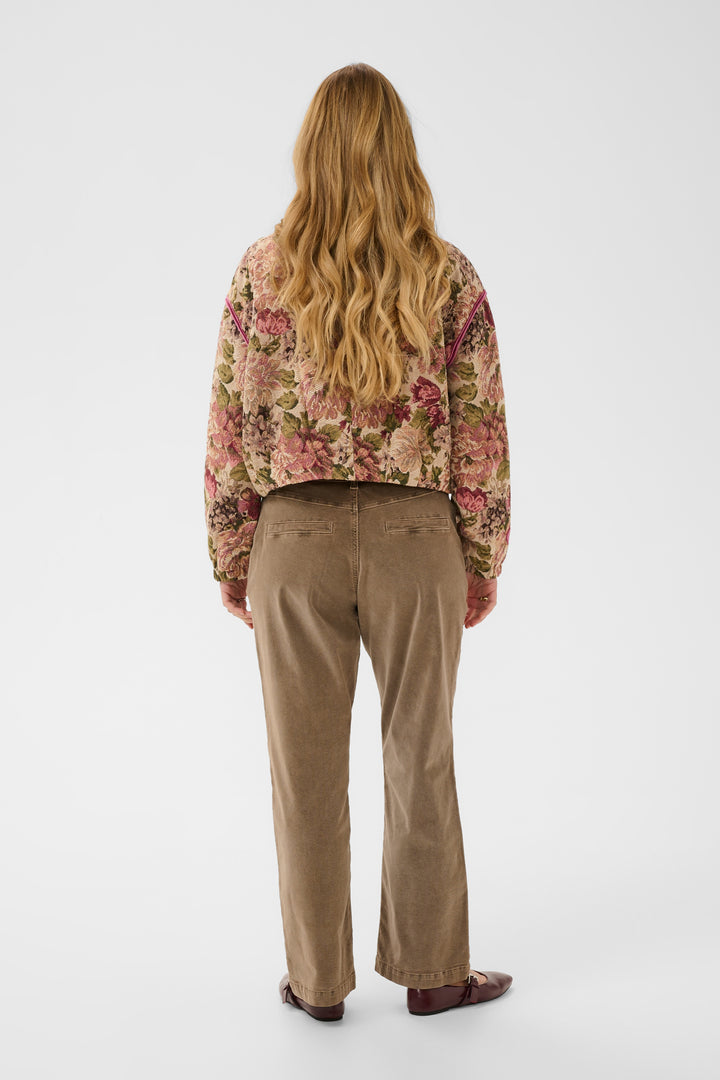 Veste courte Petuja - Modèle en jacquard à motifs floraux
