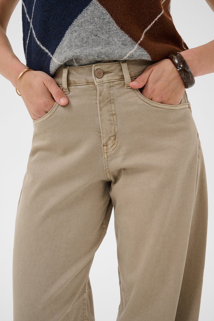 Jeans en coton extensible Djuli - Coupe ballon décontractée
