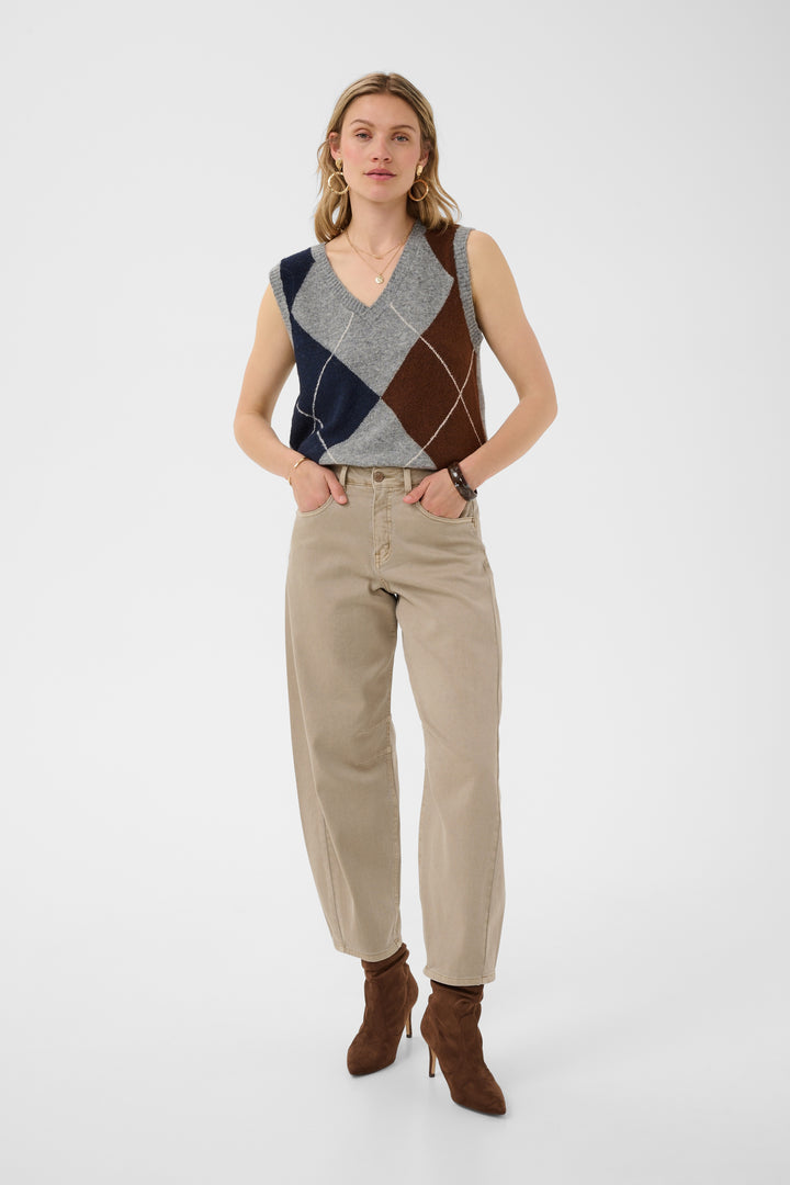 Jeans en coton extensible Djuli - Coupe ballon décontractée