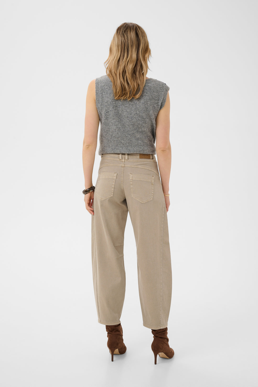 Jeans en coton extensible Djuli - Coupe ballon décontractée
