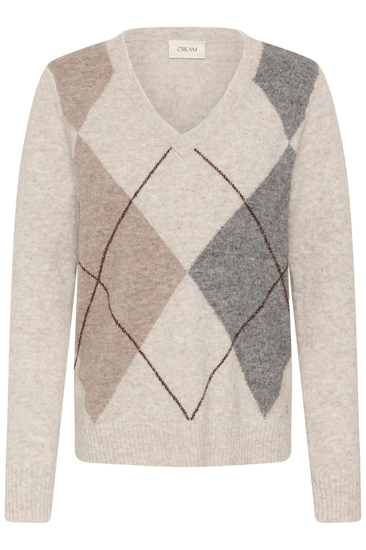 Chandail en polyester recyclé Hope - En tricot à motifs losanges