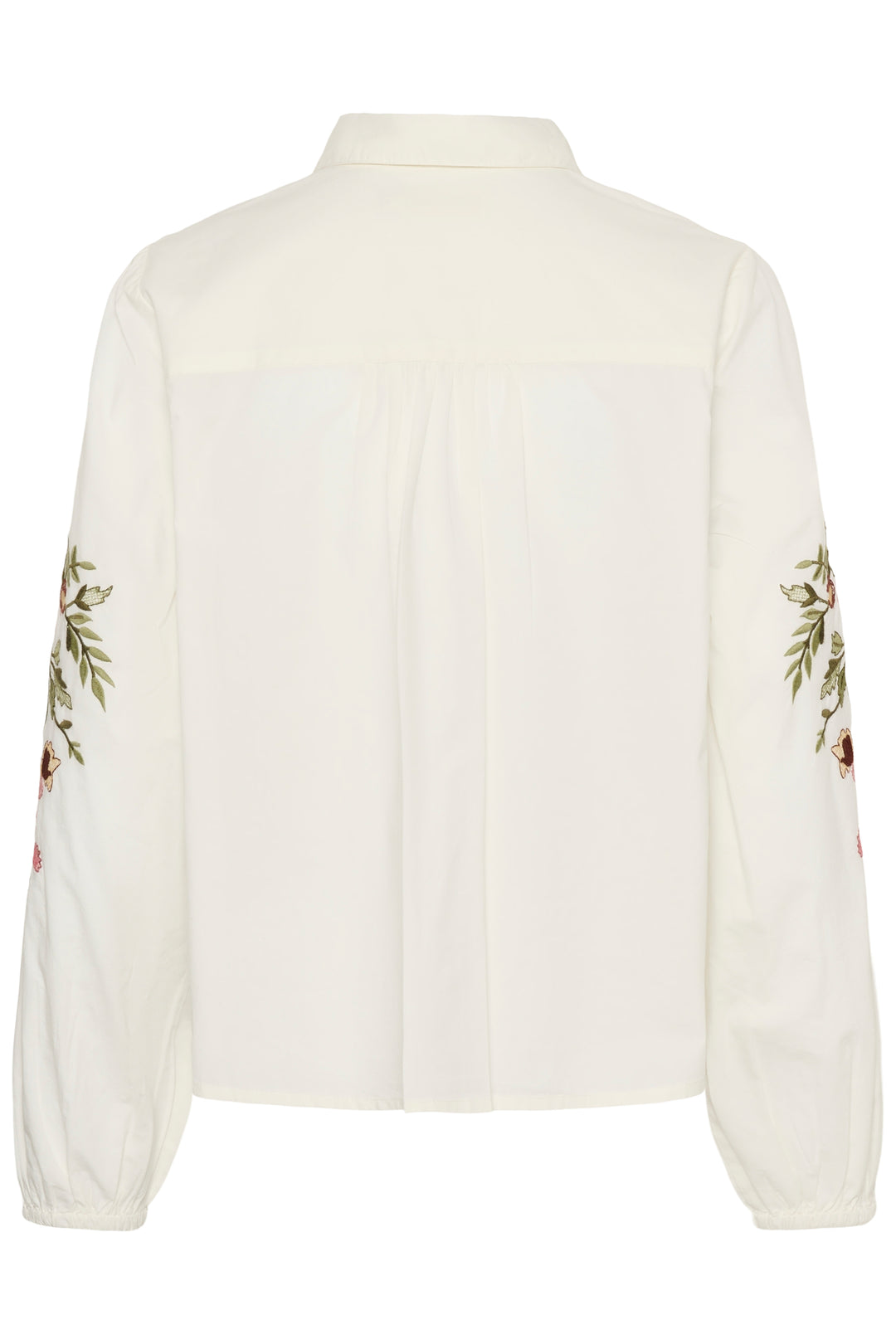 Chemise à manches longues Peona - En coton à broderies florales