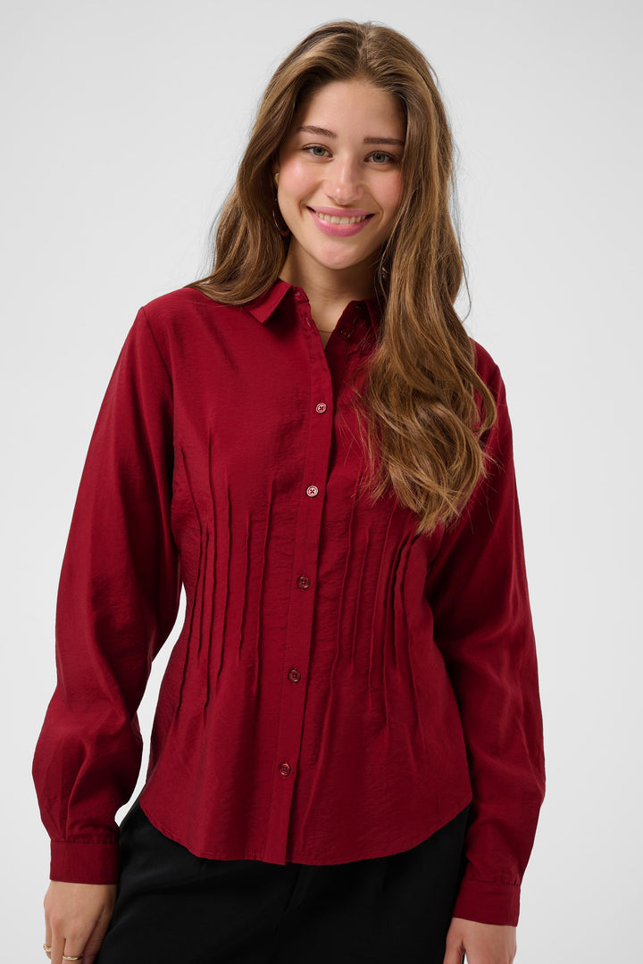 Chemise col classique Fiks - Finition du tissu légèrement texturée