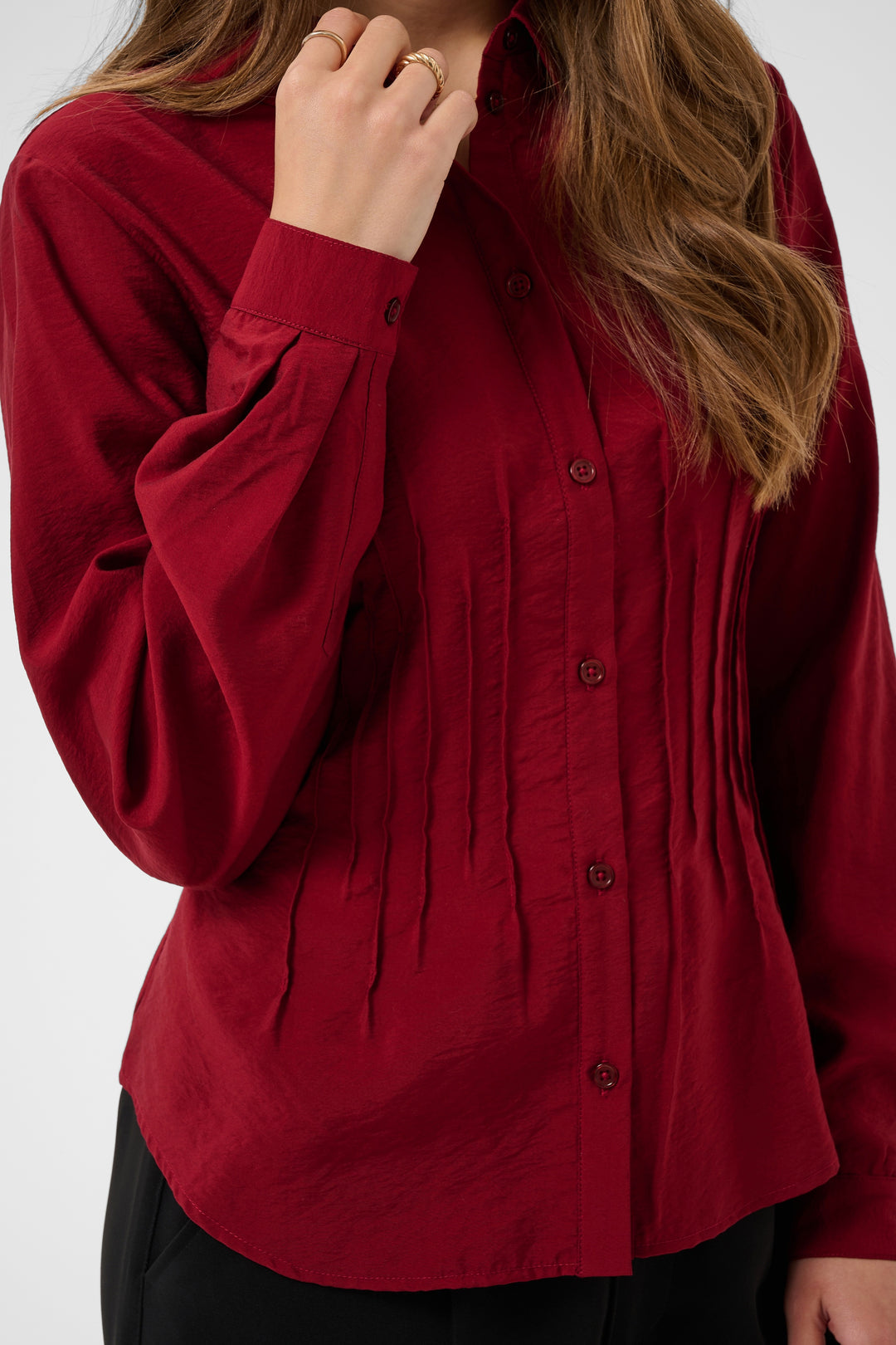 Chemise col classique Fiks - Finition du tissu légèrement texturée
