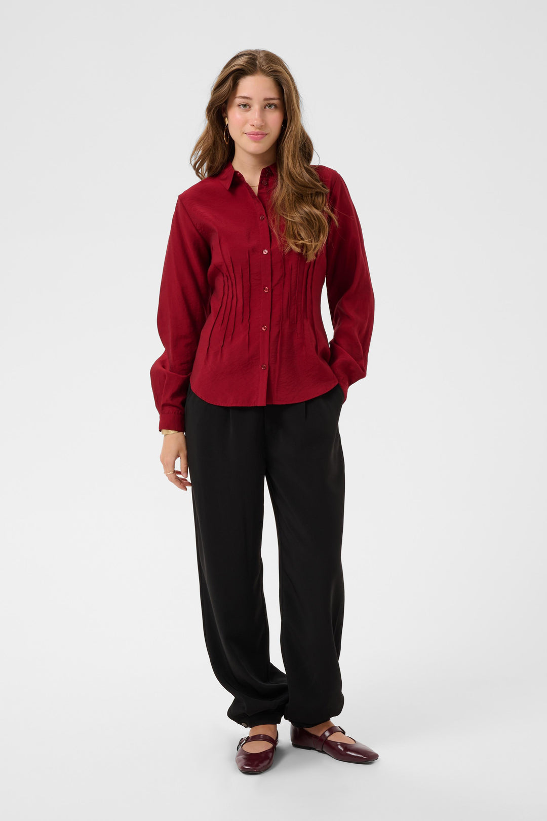 Chemise col classique Fiks - Finition du tissu légèrement texturée