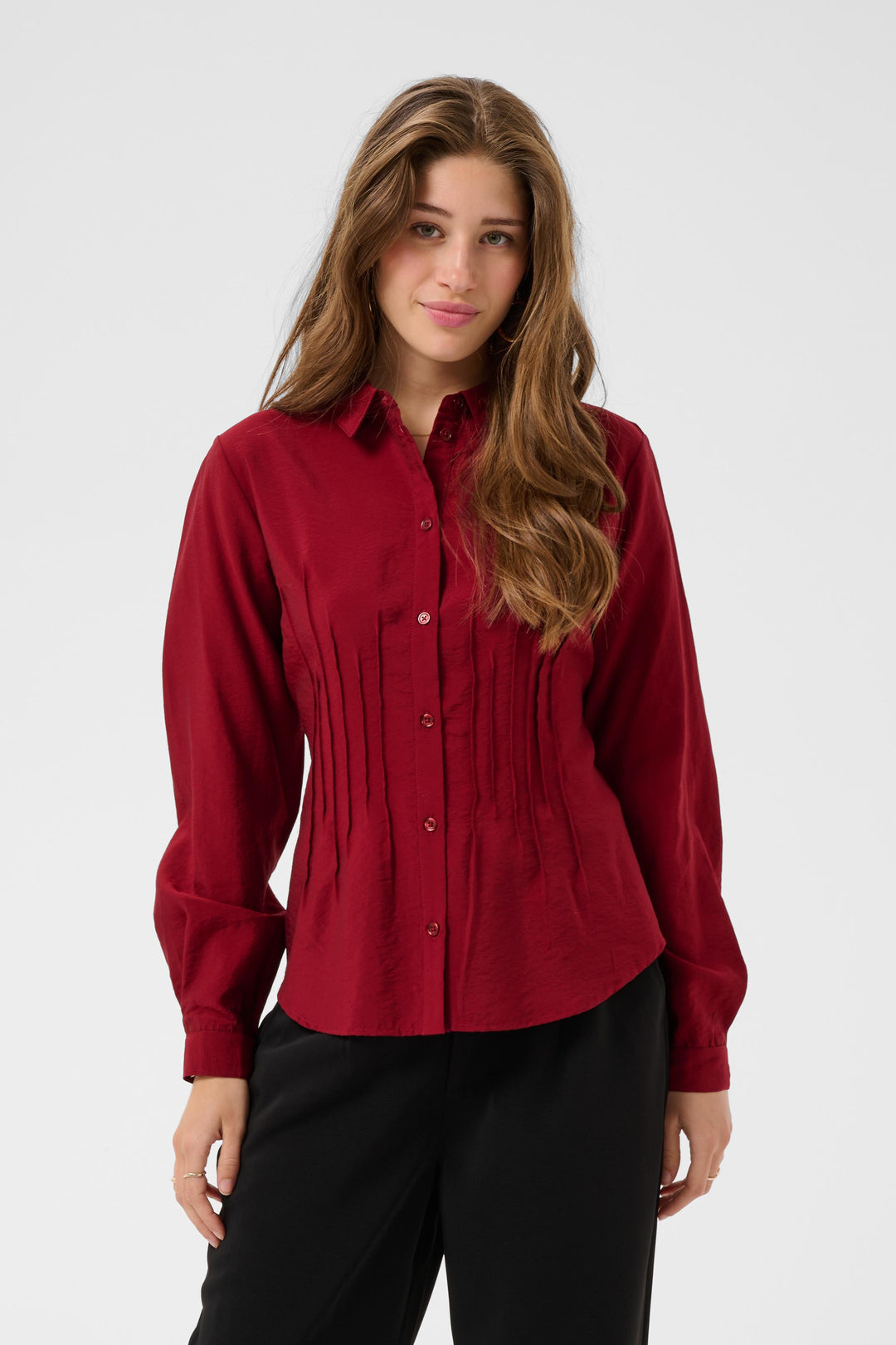 Chemise col classique Fiks - Finition du tissu légèrement texturée