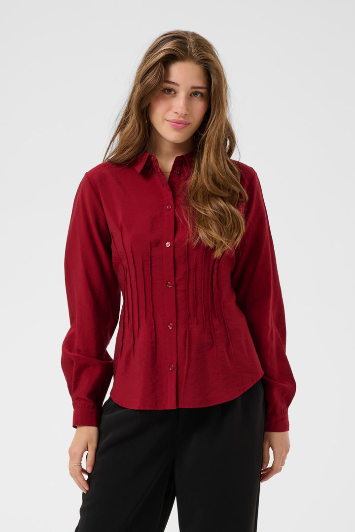 Chemise col classique Fiks - Finition du tissu légèrement texturée