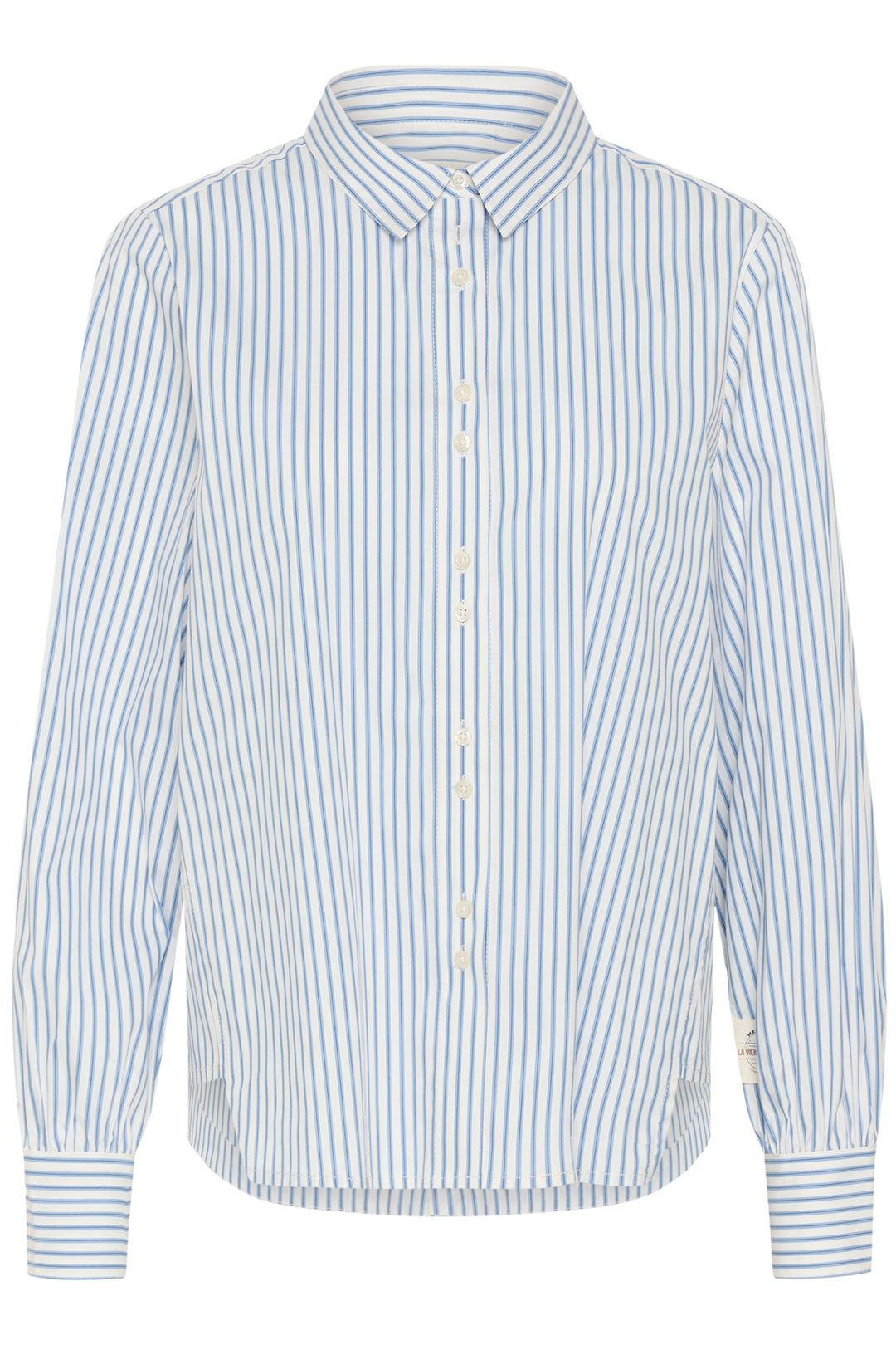 Chemise à manches longues Mira - Rayée en mélange de coton