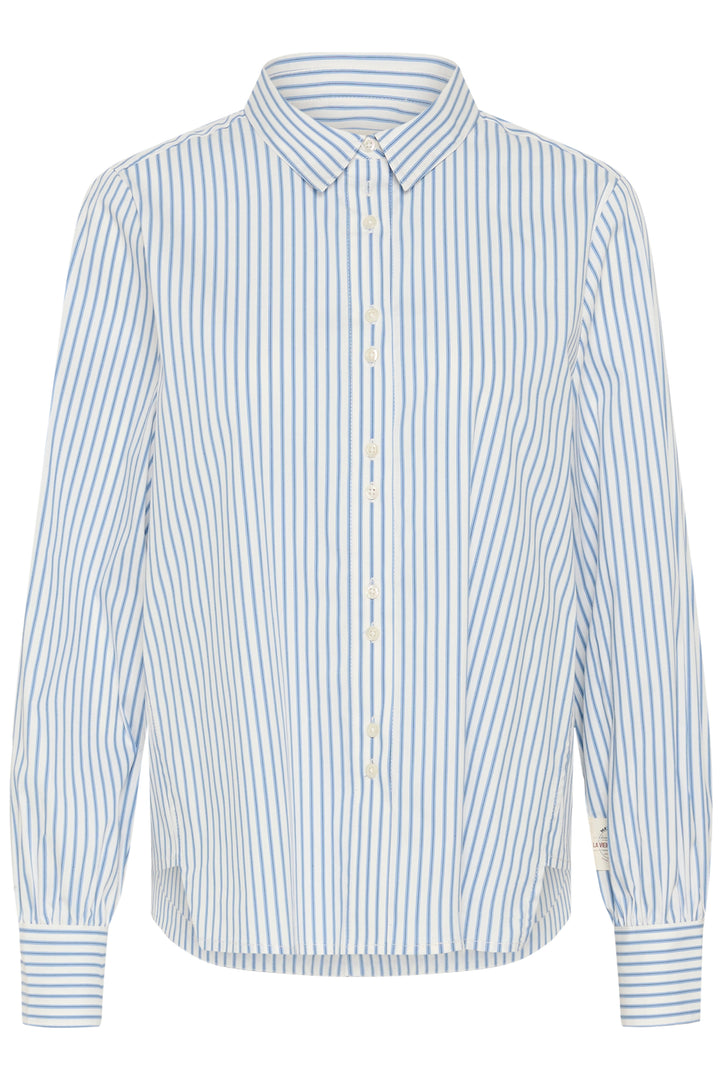 Chemise à manches longues Mira - Rayée en mélange de coton