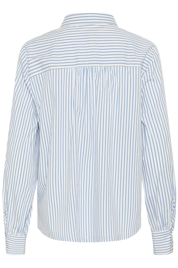 Chemise à manches longues Mira - Rayée en mélange de coton