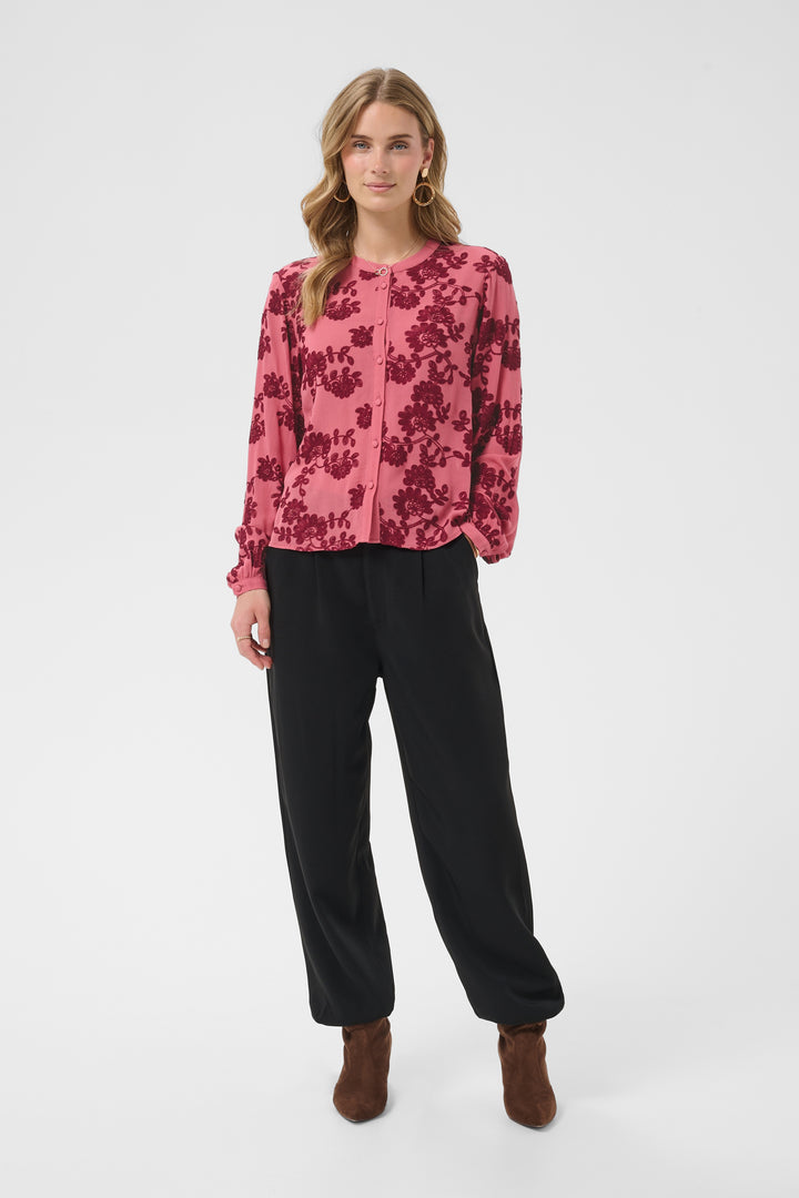Blouse coupe droite classique Ruby -  Motifs brodés