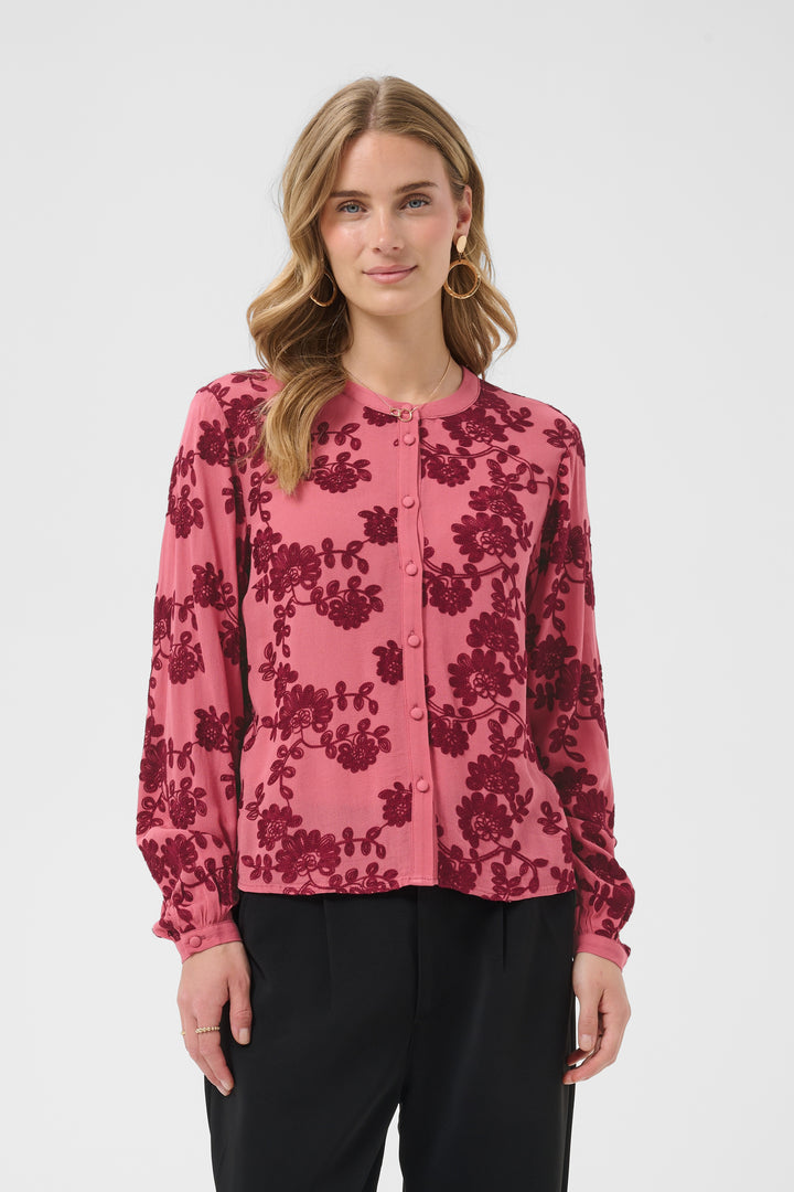 Blouse coupe droite classique Ruby -  Motifs brodés