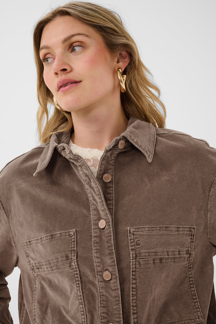 Veste courte en coton extensible Brady - En velours côtelé