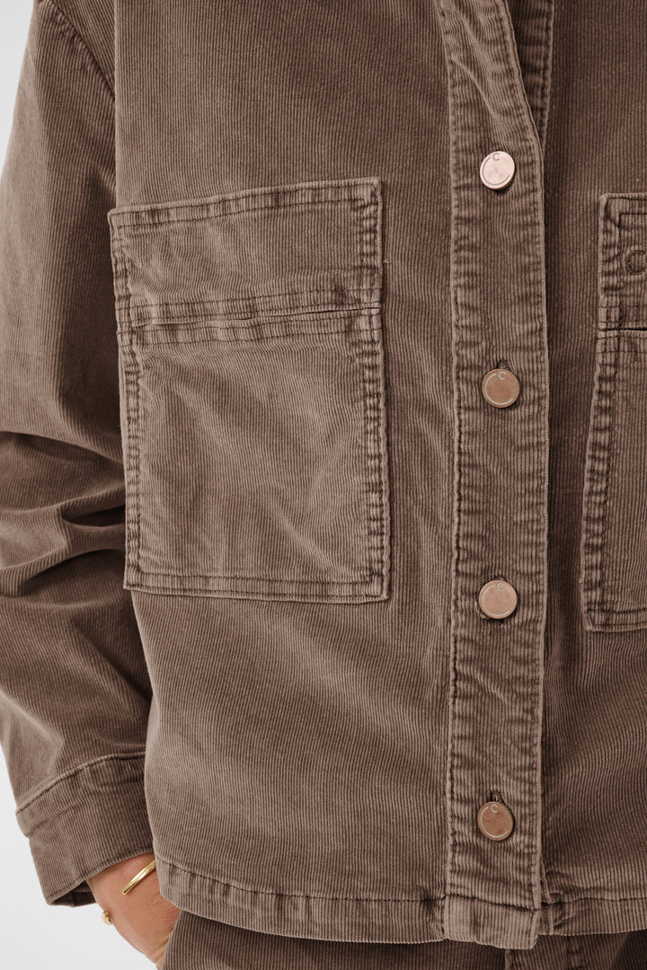 Veste courte en coton extensible Brady - En velours côtelé